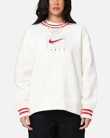 Nike Women's Sportswear Phoenix Oversized Graphic Fleece Sweatshirt Sail