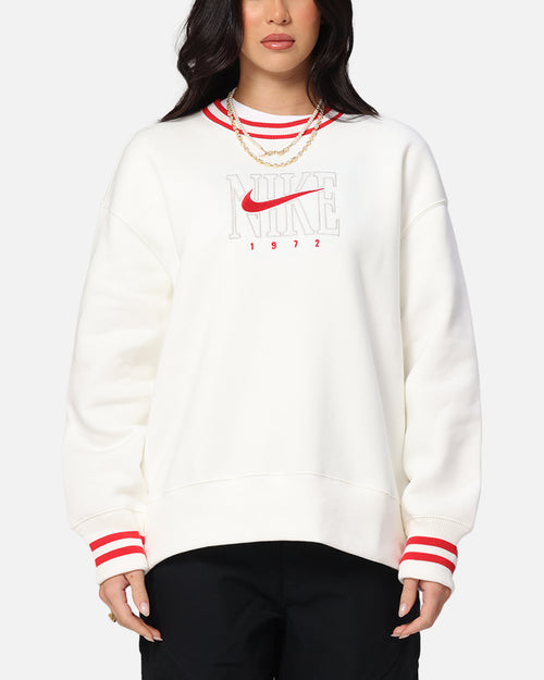 Nike Women's Sportswear Phoenix Oversized Graphic Fleece Sweatshirt Sail