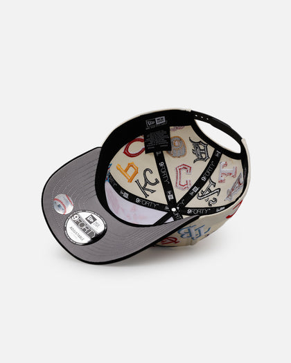 New Era MLB 'All Over Leagues' 9FORTY A-Frame Snapback Chrome/Black