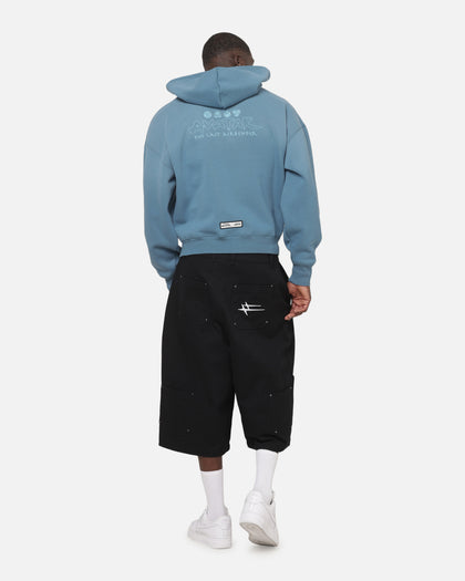 73Studio x Avatar: The Last Airbender Appa And Momo Zip Hoodie Washed Blue