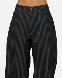 Carre Lockout Pinstripe Baggy Pants Navy Pinstripe