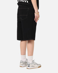 S Double Denim Standard Shorts Black Rinse