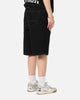 S Double Denim Standard Shorts Black Rinse