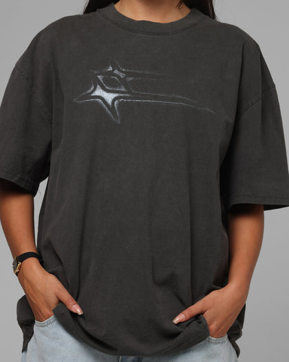Loiter Afterimage T-Shirt Black Wash