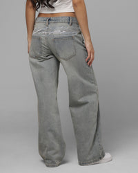 Loiter Women's Low Waisted Baggy Denim Jeans