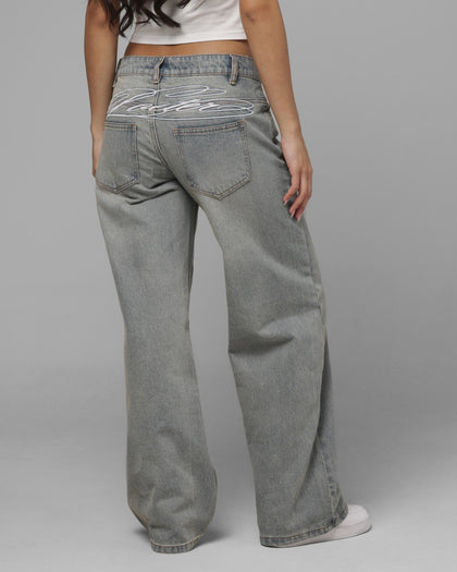 Loiter Women's Low Waisted Baggy Denim Jeans