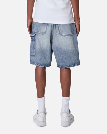 MNML Double Western Jewel Denim Shorts Blue