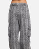 XXIII Snake Skin Cargo Pants Black Snake Print