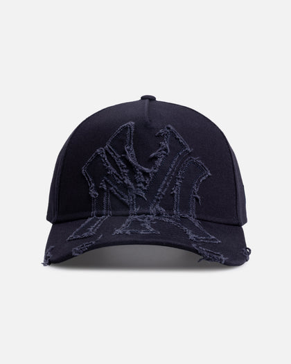 New Era New York Yankees 'Applique Distressed' 9FORTY A-Frame Snapback Navy