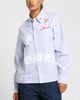 Loiter Chopper Long Sleeve Shirt Blue/White
