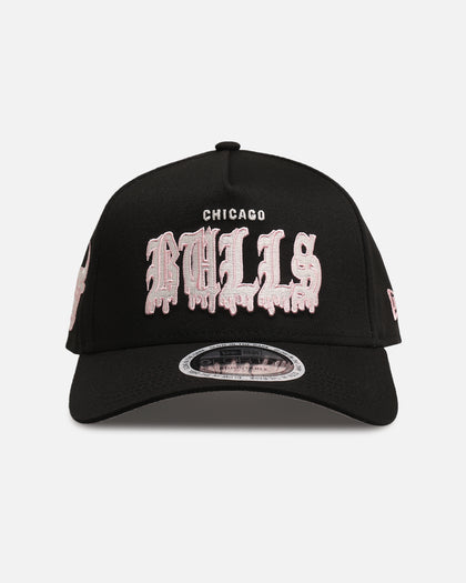 New Era Chicago Bulls 'Drip Glow Script' 9FORTY A-Frame Snapback Black/Pink