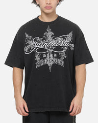 Saint Morta Devotion Boxy T-Shirt Washed Black