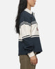 Carre Varsity Long Sleeve Polo Shirt Vintage Navy