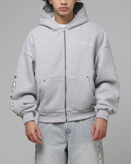 Loiter Rodeo Hybrid Zip Hoodie Grey Marle