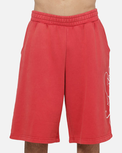 Saint Morta Scripted Baggy Shorts Vintage Washed Red