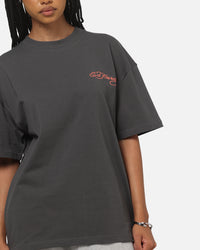 Ed Hardy Floral Skull T-Shirt Charcoal