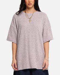XXIII Rib Knit T-Shirt Pink Marle
