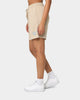 National Collegiate Athletic Association Women's UNC Tar Heels Vintage Embroidered High Waisted Shorts Clay