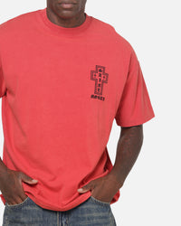 Saint Morta Requiem Boxy T-Shirt Vintage Washed Red