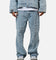 Revenge Spider Web Denim Pants Blue