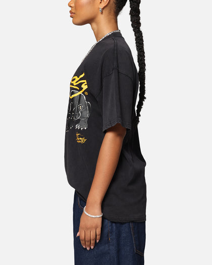 Ed Hardy Pypu Panther T-Shirt Black Acidwash