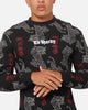 Ed Hardy Tiger Waffle Long Sleeve T-Shirt Black