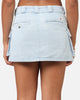 Dickies Women's 874 Light Denim Cargo Mini Skirt Sky Blue