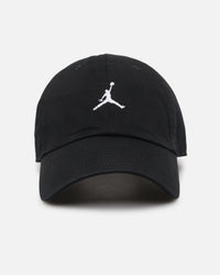 Jordan Unstructured Curved Bill Strapback Hat Black/White