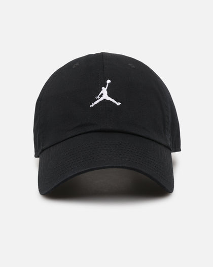 Jordan Unstructured Curved Bill Strapback Hat Black/White
