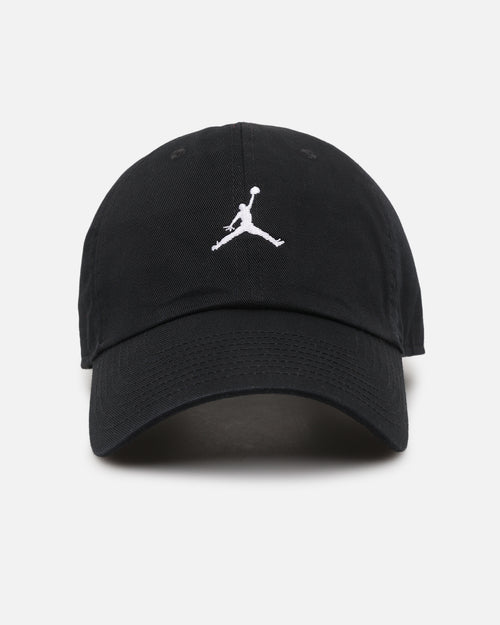 Jordan Unstructured Curved Bill Strapback Hat Black/White