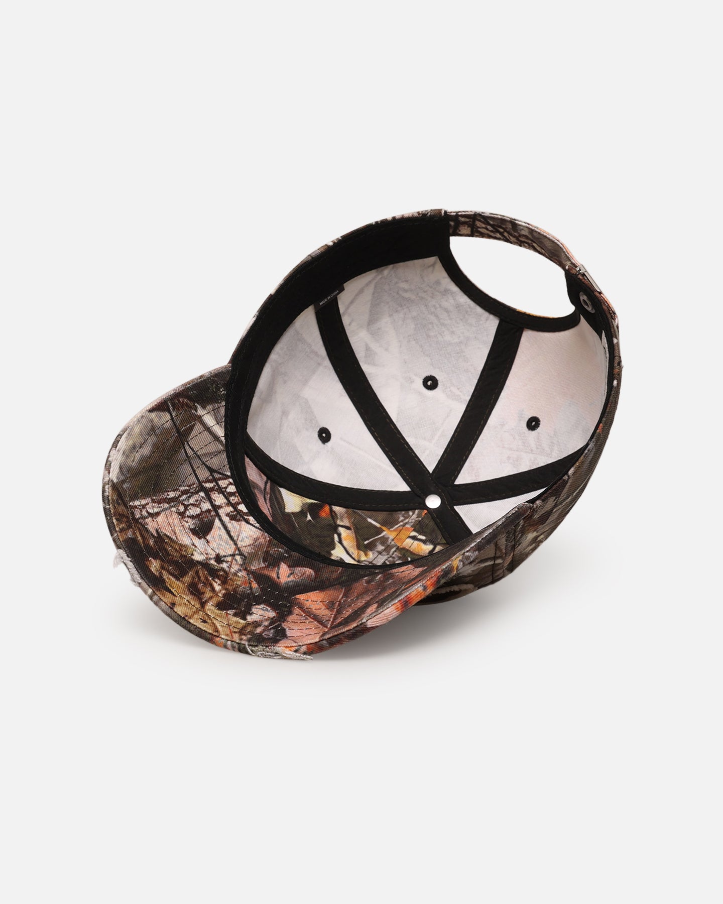 Ed Hardy Distressed Strapback Cap Real Tree Camo | Culture Kings NZ