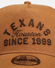 New Era Houston Texans 'Washed Canvas' 9FORTY A-Frame Snapback Walnut