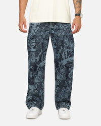 X-Large Comic Denim Pants Indigo