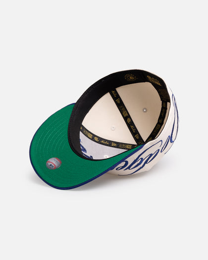 New Era Los Angeles Dodgers 'MLB Side Script 59FIFTY Fitted Light Beige