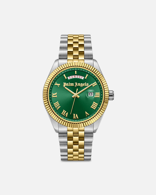 Palm Angels Primo Watch Silver/Gold/Green