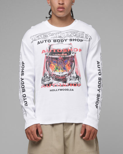 Loiter Body Shop Thermal Long Sleeve T-Shirt Off White