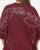 Ed Hardy Cyber Rhinestone T-Shirt Plum