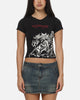 Ed Hardy Women's Stallion V Neck Baby T-Shirt Black