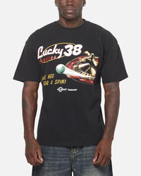 73Studio X Fallout Take Her For A Spin T-Shirt Black Acidwash