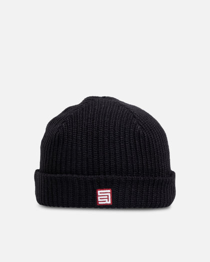 S Double Red Cube Low Beanie Black