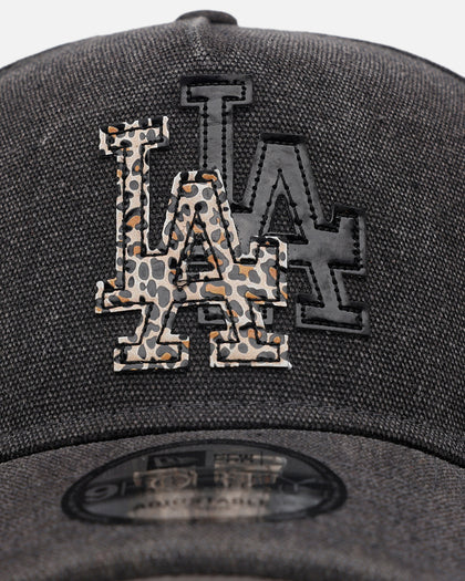 New Era Los Angeles Dodgers 'Patent Leather' 9FORTY A-Frame Strapback Washed Black