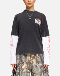 Ed Hardy Love Kills Layered Long Sleeve T-Shirt Black