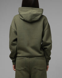 Loiter Hybrid Premium Hoodie Olive/Pink