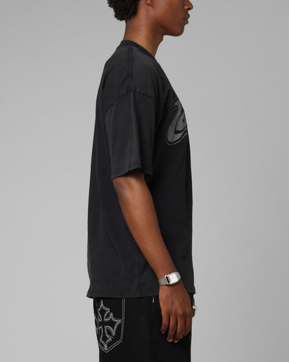 Loiter Jet Stream T-Shirt Black Acidwash