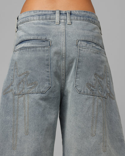 Loiter Star Born Jorts Light Blue