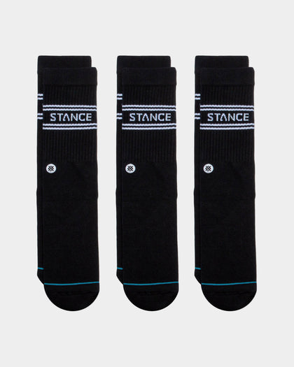 Stance Basic Crew Socks 3 Pack Black