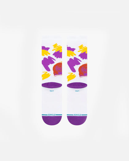 Stance Los Angeles Lakers LeBron James Paint Crew Socks White