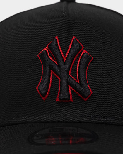 New Era New York Yankees 9FORTY A-Frame Snapback Black/Scarlet