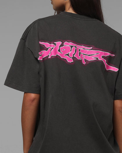 Loiter Cyber Logo T-Shirt Vintage Black