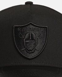 New Era Las Vegas Raiders 'Canvas Leather' 9FORTY A-Frame Snapback Black